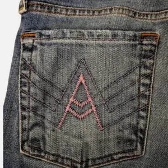 7 For All Mankind Jeans "A" Pocket Bootcut Low-Rise Medium Wash sz 28 - Picture 10 of 14